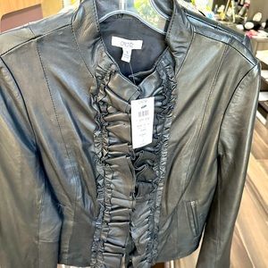 Cache NEW WITH TAGS ! Soft black leather jacket